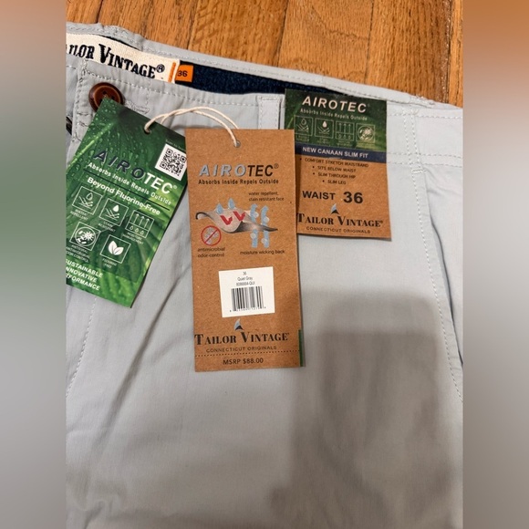 Tailor Vintage Connecticut Orginals Airotec Slim Fit 9" Short in Quiet Gray - Picture 5 of 8